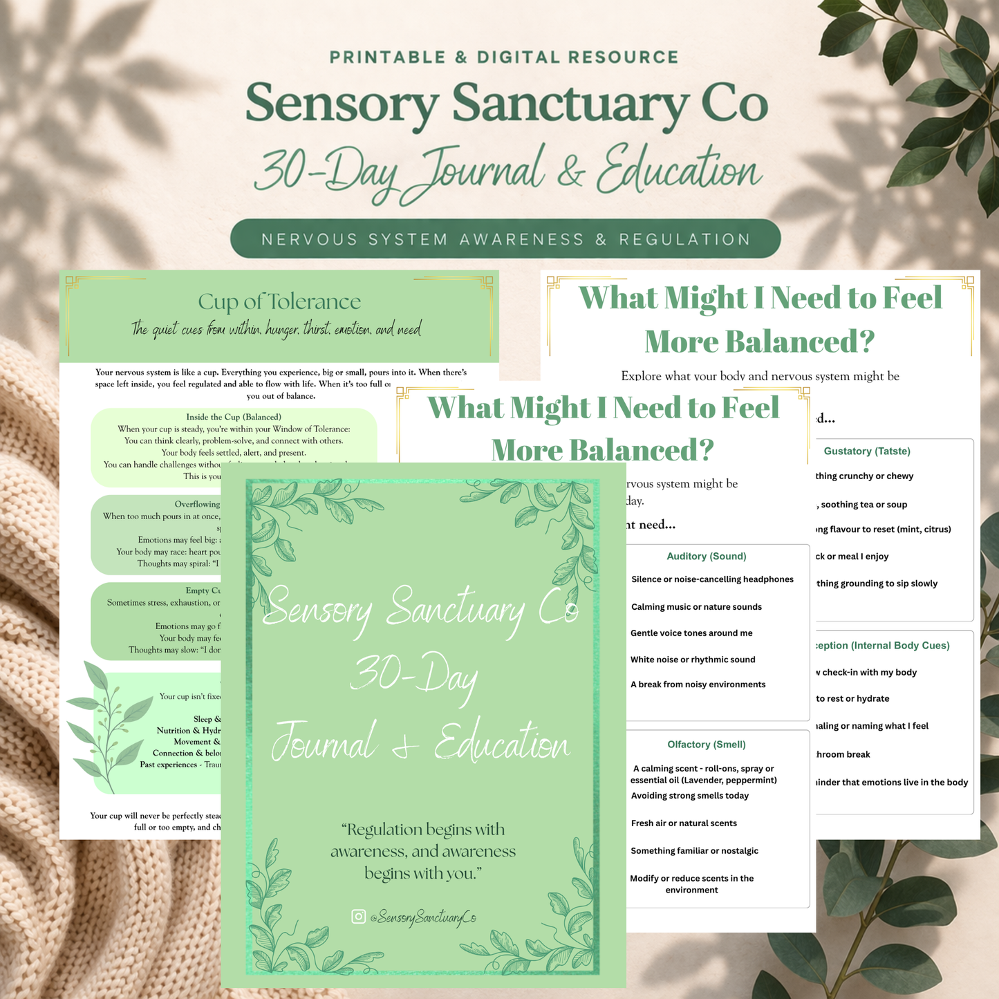 30-Day Sensory Sanctuary Journal