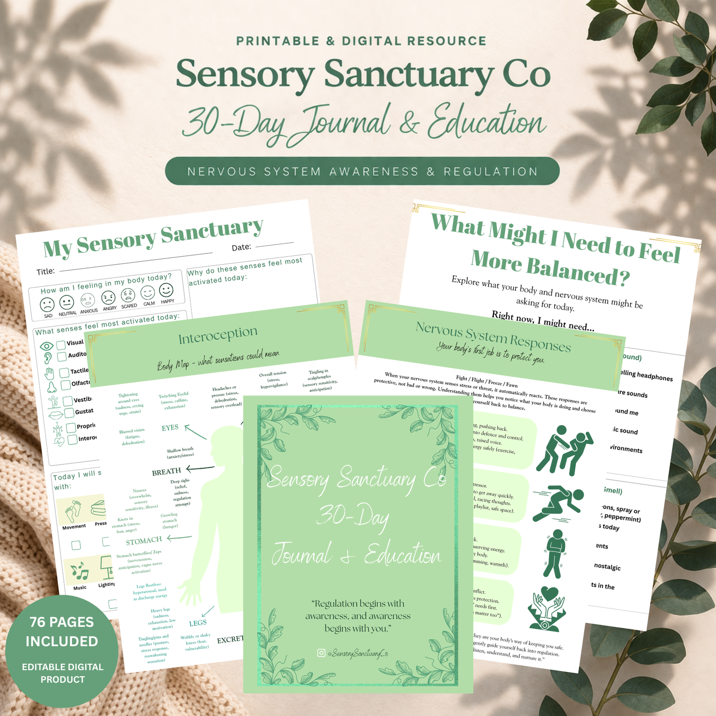 30-Day Sensory Sanctuary Journal