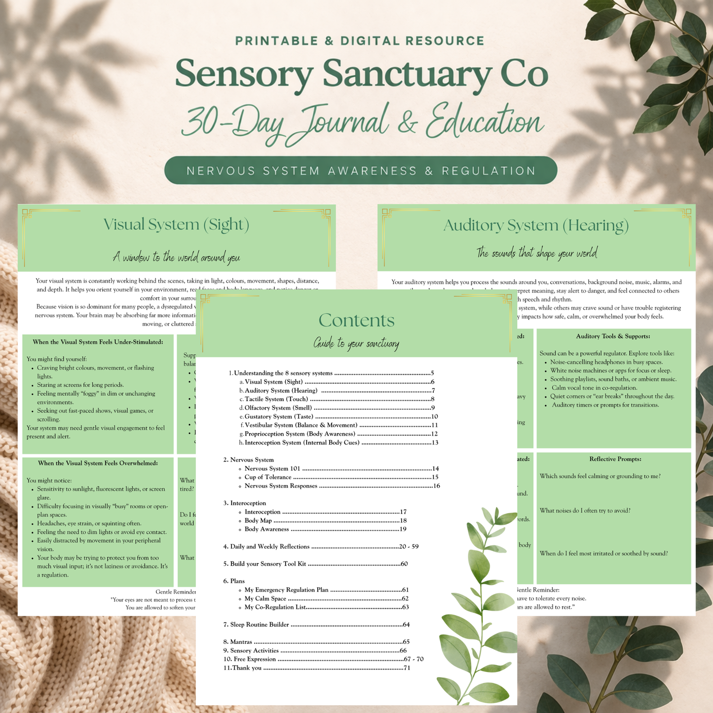 30-Day Sensory Sanctuary Journal