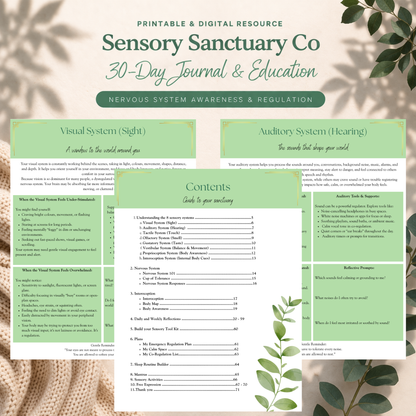 30-Day Sensory Sanctuary Journal